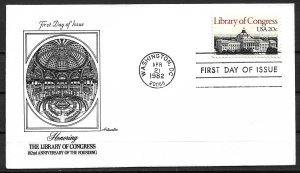 1982 Sc2004 Library of Congress FDC