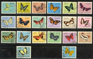 Mozambique Sc# 364-383 Used (a) 1953 Butterflies