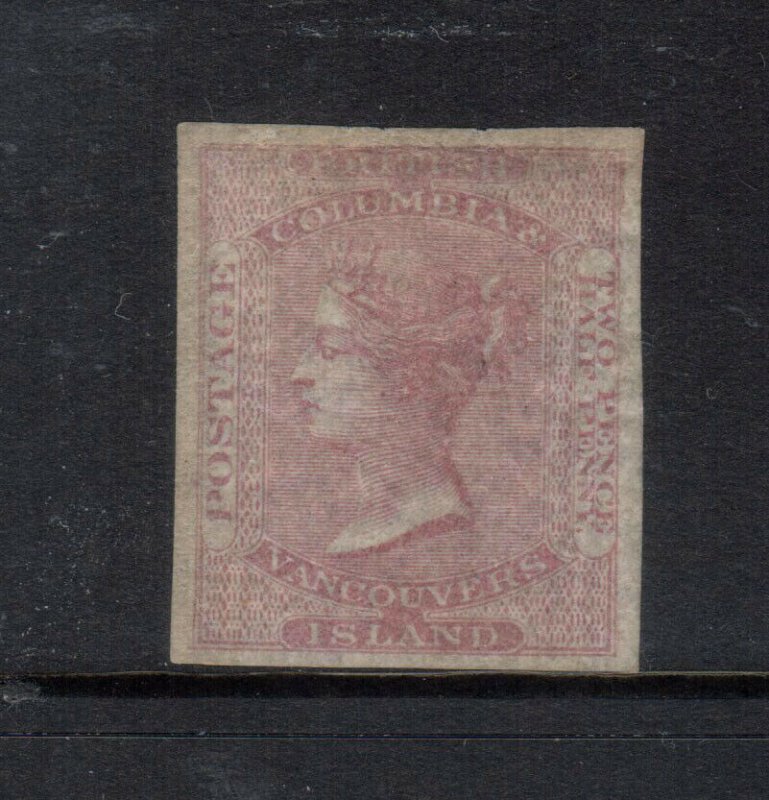 British Columbia #1 Extra Fine Mint Unused (No Gum) On Thin Paper