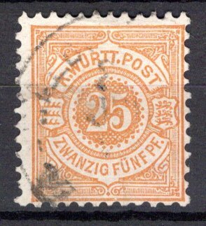 German States Wurttemberg Scott # 63, used