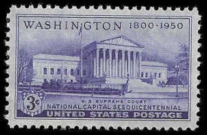 1950 3c U.S. Supreme Court Building, Washington Scott 991 Mint F/VF NH