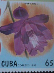 ​CUBA-1998-  30TH ANNIV:NATIONAL BOTANIC GARDEN-LOVELY ORCHIDS-MNH VF LAST ONE