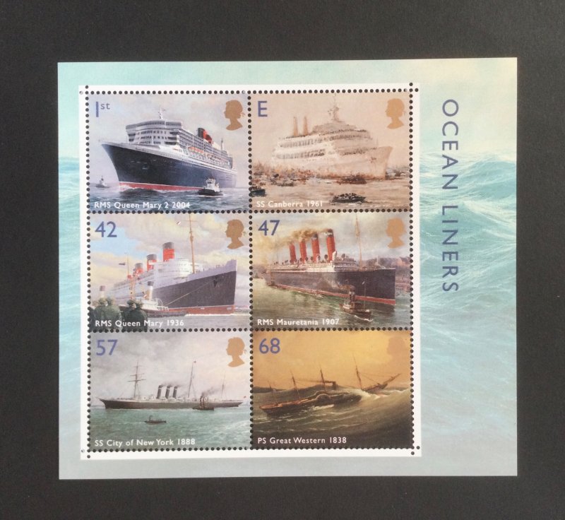 MS 2454. Ocean Liners. GB mint minisheet. 2004
