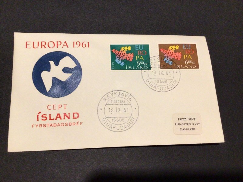 Iceland 1961 Europa first day cover Ref 60367