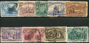 #230-238 FINE USED PART SET COLUMBIAN CV $165.20 BN9527