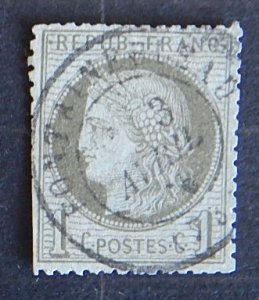 France, 1871-1873, 1 cent, Ceres Sc #50 (1949-Т)