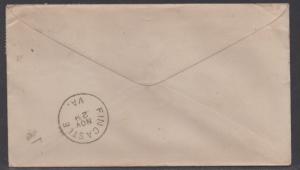 **US 19th Century Advertising Cover Scott #212(pr), Haymakertown, VA 11-29-1888