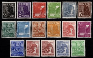 Germany [British/US/Russia Zone] 1947 Gardener & var., Set [Unused]