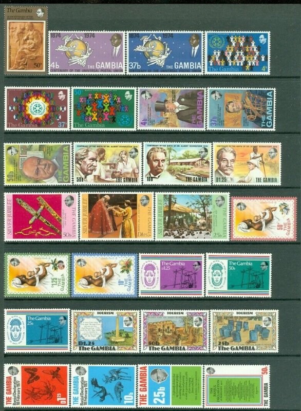 EDW1949SELL : GAMBIA Beautiful collection of ALL DIFF, VF MNH CPLT SETS & S/S