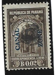 Canal Zone Scott #J6 Used 10c Postage Due O/P 2021 CV $10.00