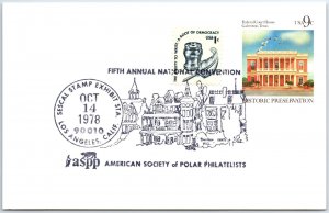 US POSTAL CARD SPECIAL EVENT POSTMARK AMERICAN SOCIETY OF POLAR PHILATELISTS 78