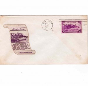 USA 1937 FDC Sc 801 Puerto Rico Sidenius Cachet United States First Day Cover