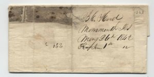 1842 Monmouth IL stampless folded letter blue CDS [5806.690]