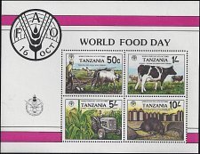 #3 LOT   TANZANIA   #152a, #208a, #212a & #232a   4 MNH SOUVENIR SHEETS