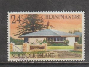 SC284 Norfolk Island 1981 Christmas Churches used