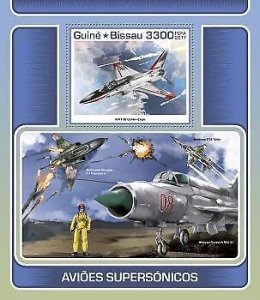 2017 Guinea-Bissau. Supersonic Aircraft. Y&T: 1341. Michel Code: 9487 / Bl.1636