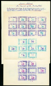 Swan Islands Rare Sheet Of 27 1949 Issue Stamps