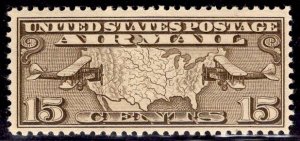 US Stamp #C8 15c Olive Brown MINT NH SCV $4.75