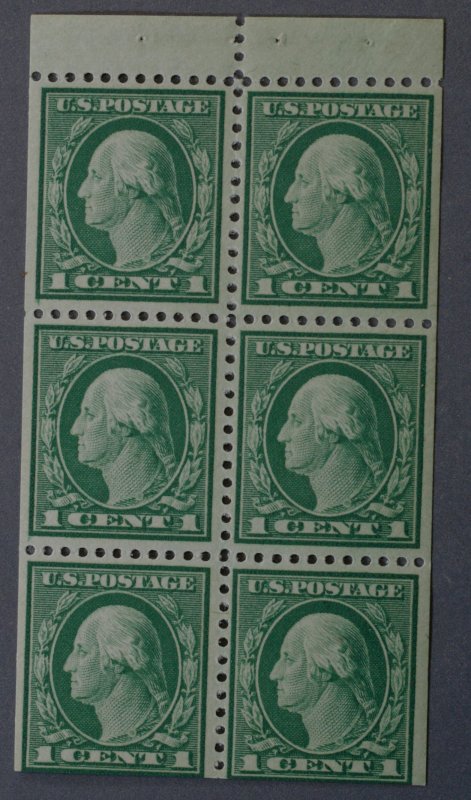 United States #498e 1 Cent Washington Pane of Six MNH XF