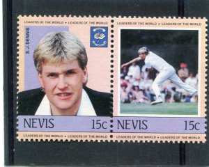 Nevis 1984 BASIL OLIVEIRA Int. Cricketer Single Perforated Mint (NH)