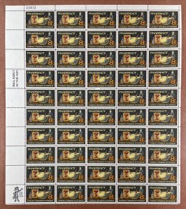 Scott 1473 PHARMACY Sheet of 50 US 8¢ Stamps 1972 NH Selvage Flaw