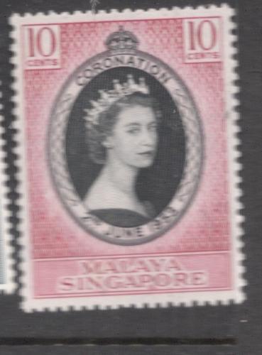 Singapore Coronation SG 37 MNH (6dis)