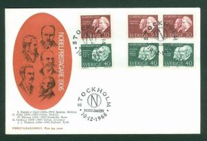 Sweden. FDC Cachet 1966. Nobel Prize 1906. Engraver: Arne  Wallhorn.