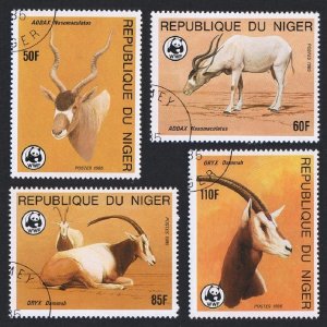 Niger WWF Desert Antelopes 4v 1985 CTO SC#688-691 SG#1038-1041 MI#941-944