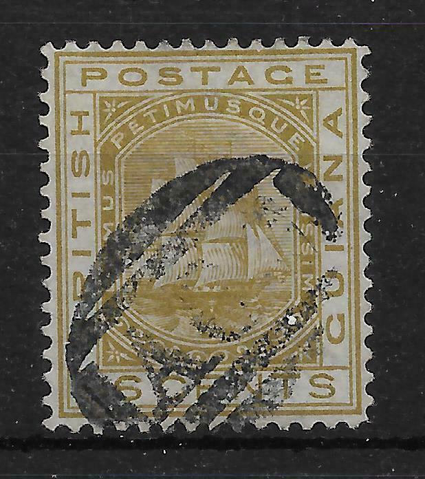 BRITISH GUIANA SG134 1876 96c OLIVE-BISTRE USED