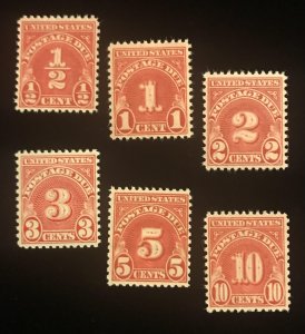 J79 to J84 MNH US F/VF set of 6