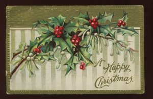 352 or 387 Franklin Coil Used Stamp on Christmas Post Card