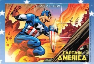 Guinea 1999 CAPTAIN AMERICA Marvel Super Heroes s/s Perforated Mint (NH)