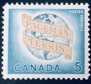 Canada #416 5¢ Pagem in Terris (1964). MNH.