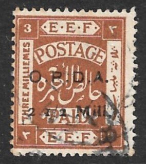 PALESTINE REVENUES 1920 2 1/2Mill on 3m OPDA Ovpt Bale 189 VFU