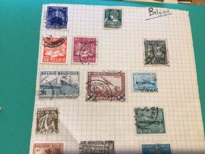 Belgium mounted mint or used stamps on folded page A10638