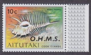 1978 Aitutaki D7 Sea Shells - Overprint O.H.M.S.