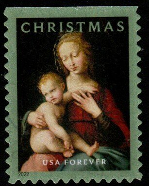 SC# 5721 - (60) - Christmas Virgin & Child - USED Single - Off Paper