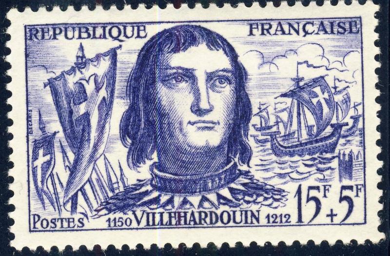 FRANCE - 1959 - Yv.1207/Mi.1251 15fr+5fr bleu-violet Villehardouin - Neuf*