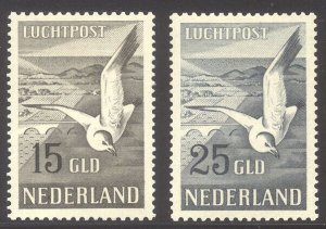 NETHERLANDS #C13-14 Mint VLH - 1951 Gulls Set