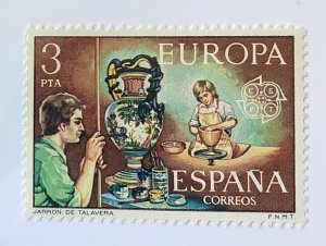 Spain 1976 Scott 1941 MNH - 3p, Europa, Handicrafts, Talavera Potter and Painter