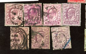 GREAT BRITAIN #135 (7) USED FVF Cat $160