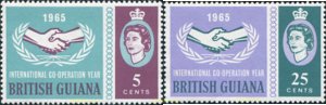627717 MNH GUYANA INGLESA 1965 COOPERACION INTERNACIONAL