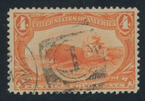 USA 287 - 4 cent Trans Miss - VF Used light cancel