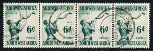 South West Africa #254 Strip Used