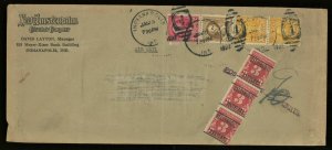 1932 Postage DUE 9c Baltimore Maryland  9 1/2 x 4 1/4