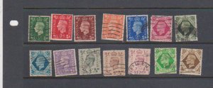 Great Britain # 235-248, Used /Fine, Complete set of King George VI 1937