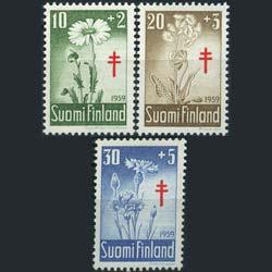 FINLAND 1959 - Scott# B154-6 Flowers Set of 3 NH