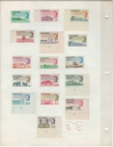 Antigua Collection on 2 Pages, 167-182 Mint LH & Elizabeth Issues