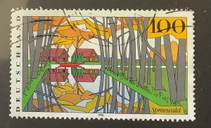 Germany 1996  Scott 1806 used - 100pf, Landscape, Spreewald