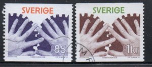 Sweden Sc 1183-1184 1976 Industrial Safety stamp set used